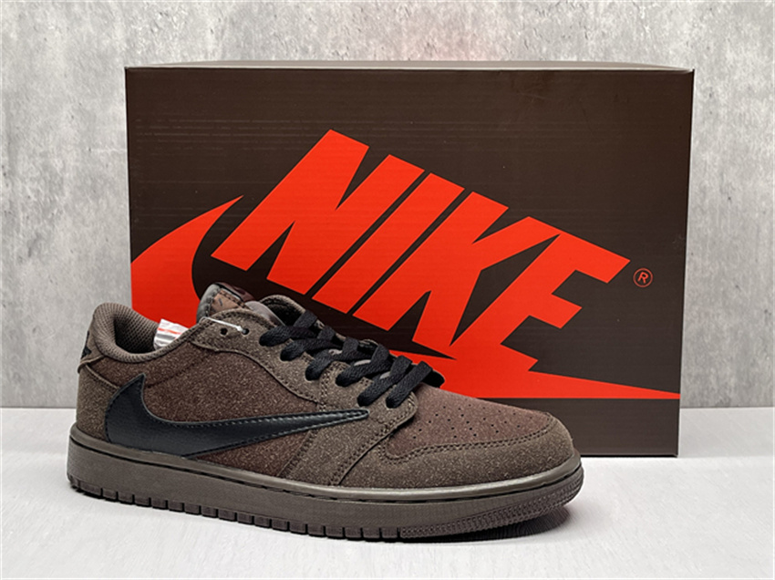 Men's Brown Running Weapon Air Jordan 1 Shoes 0648